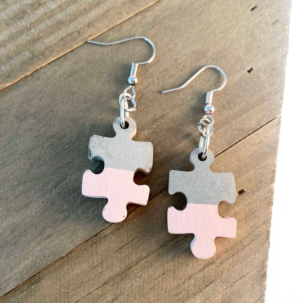 Limited-Time Puzzle Piece Drop Earrings