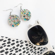 Load image into Gallery viewer, Retro Circular Confetti Drop Earrings
